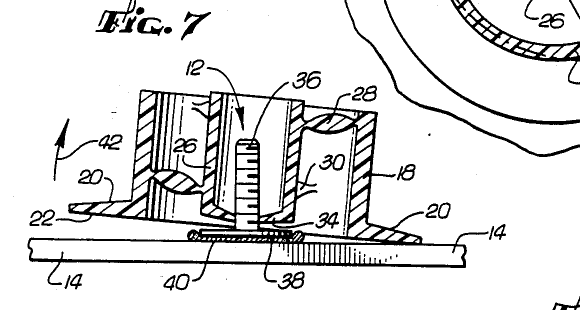 FIG. 7: "removal of the fixture from the substrate and the attachment".